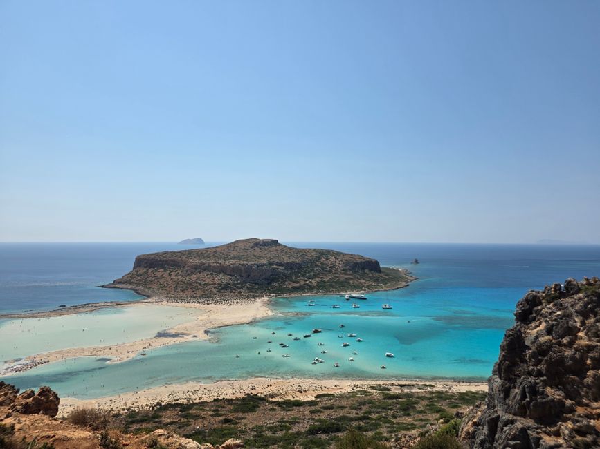 lagon balos crete Lagon turquoise de Balos en Crète vu depuis la falaise